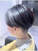 ハンサムショート/刈り上げ女子/ツーブロック/センターパート