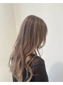 ロングコテ巻グラデェーショングレージュ
