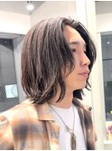 渋谷スパイラルパーマニュアンスパーマメンズボブウルフカット