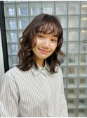 デジタルパーマ チェリーブラウン イメチェン ヘアアレンジ