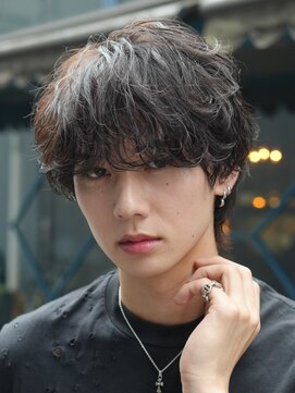 フィフス 天神大名(fifth) 天神大名シャドウパーマメンズカットラウンドマッシュ30代