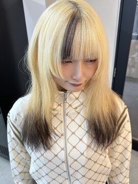 抜きっぱなしブロンド×デザインカラー