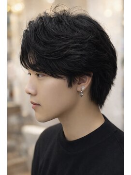 にもう フェザーパーマ/リバースセンターパート/韓国センタパ