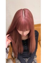アフェクション 大曽根店&nbsp;シャンパンピンクカラー　ロングレイヤー
