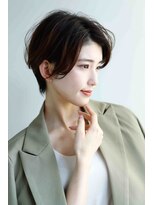 ムウ 難波(MOU)&nbsp;クールショートボブ前髪イメチェンピンクベージュ30代40代50代