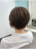 ナチュラルショート×ラベンダーベージュ