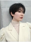 ショートヘア小顔顔周りレイヤー髪質改善ブルーブラック西葛西