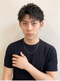 メンズソフトツーブロック束感ショート清潔感アップバング理容室