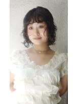 ワビ(wabi)&nbsp;レイヤーボブ×カーリーパーマ|南森町パーマ