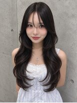 シーシンジュク 新宿南口(Sea shinjuku)&nbsp;ワンホンレイヤ ー×ダークブルー[デジタルパーマ/ボブ/韓国]