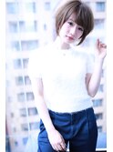 大人かわいい斜めバングひし形耳かけショート【Cloud zero】