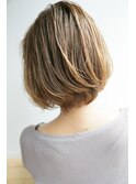 《30代40代》丸み大人ショート×ハイライト