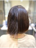 酸性縮毛矯正/小顔ボブ/30代/40代/50代/グレイヘア/白髪染め