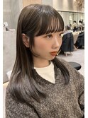 前髪カット顔まわり似合わせ外ハネくびれレイヤーミディ