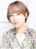 大人可愛い小美髪ツヤ髪前下がりショートボブ丸みショートB2