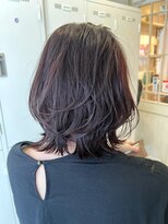 ネウィ 国分寺(newi)&nbsp;外ハネボブ/くびれヘアー/髪質改善/パープルブラック
