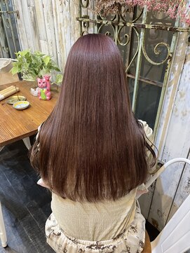 リノ(Lino) 10代20代【髪質改善カラー】ハイトーンピンクベージュ