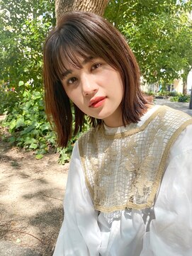 グリードヘアー セルフィッシュ(GREED hair SELFISH) ぷつっとした質感でより可愛さ際立つ切りっぱなしボブ