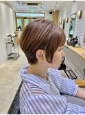 シアベージュ×ショート