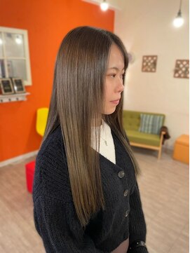 サボン ヘア デザイン カーザ(savon hair design casa+) 髪質改善/TOKIO/オリーブベージュ/ハイライト