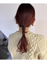 シアー(siar)&nbsp;ポニーテール　ローポニー　チェリーレッド