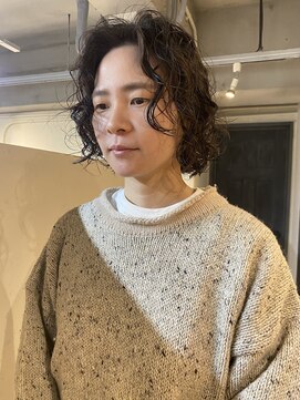 ソイ 下北沢(soi) アゴ下ボブのウェーブパーマ