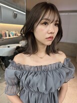 サイン 表参道(SIGN)&nbsp;韓国ヘアグレージュカラーブリーチ無し髪質改善イヤリングカラー