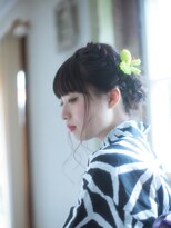 アラワラブルー(arrawarra blue)&nbsp;浴衣編み込みアレンジ/20代/30代/40代/50代/倉敷/白楽町