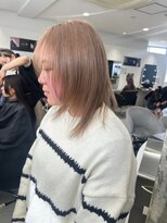 キング(K!ng)&nbsp;縮毛矯正髪質改善ハイライトレイヤーカット楠葉美容室エクステ