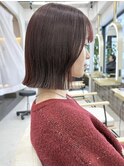 冬の艶カラー王道かわいいボブ20代30代40代