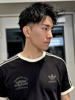 ロンドアンメゾン 原宿(Lond un Maison.) men'sスパイキーショートブルーブラックメンズブリーチなし