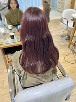 テトラ バイ ネオリーブ 横浜西口店(tetra by neolive)&nbsp;ブリーチ無しダブルカラー　カシスピンクブラウン　横浜★