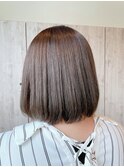 ツルサラボブ×透明感アッシュカラー