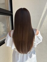 ヌックヘアー(nook hair)&nbsp;髪質改善ラベージュカラー　ロングレイヤー　カシミヤTR