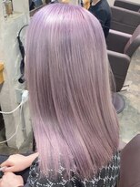 ロア 福岡天神本店(LORE)&nbsp;ダブルカラーミルクティーベージュカラーケアブリーチ韓国ボブ