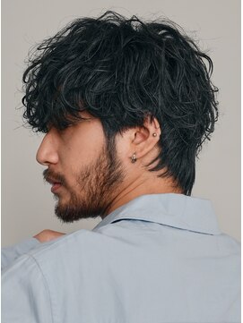 レタッチ バイ フィフス 天神大名(RETOUCH by fifth) 天神大名シャドウパーマメンズカットラウンドマッシュ30代