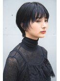 丸みショート・ボブ/丸顔/前髪あり/絶壁解消/20代/30代/長め