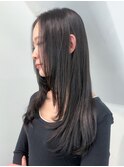 韓国ヘアココアベージュ顔周りレイヤーロング_ba573522