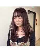 ニコ シモノセキ(NIKO Shimonoseki)&nbsp;【NIKO】 ワインレッド・レイヤーカット.ハッシュカット
