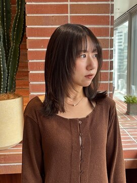 ルームヒゴバシ(room higobashi) 色持ち◎赤みを抑えたチョコレートブラウン×顔まわりレイヤー