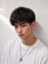 ゼロスバーバー(0's BARBER SHOP) 束感無造作ツイストパーマ人気流行立体感マッシュメンズ