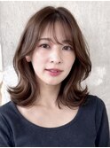 ミディアムヘア/レイヤーカット/ 上品くびれ30代40代50代表参道
