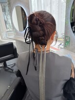 コアブラン 原宿 明治神宮前(CORE blanc)&nbsp;カチモリヘアカチモリヘアセット結婚式ヘアお呼ばれヘア表参道