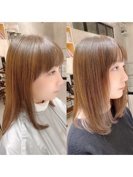 アフィーロ(ACHFILO) 20代30代大人女子前髪エクステ　艶髪透明感ココアブラウン