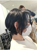 【LS HAIR菊地】ブルーブラックと前下がりショートボブ