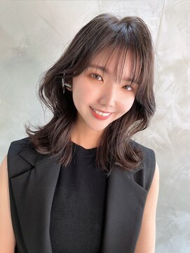 フラッグヘア 新宮店(Flag HAIR) くびれミディアム☆色気カラー☆シースルーバング前髪