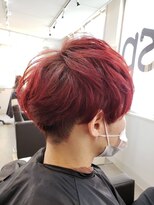 レディスペヘアーシータ(Redispe hair θ) メンズショート × ワインレッド