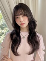 フォルテリノ ナゴヤ(FORTE Lino)&nbsp;韓国前髪顔まわり×ショコラアッシュふんわりカール【髪質改善】