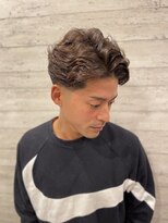 銀座マツナガ 神田店 20代30代メンズスパイラルパーマワイルドオシャレ感アッシュ