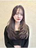 韓国/レイヤー/ストレート/髪質改善/透明感カラー